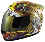 Zamp RZ-10 Full Face Trouble Motorcycle Helmet Gold XXL