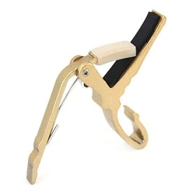 Quick Change Guitar Capo for Acoustic Electric Guitar Gold: Musical Instruments