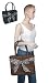 Eliebags Large Straw Tote Bag / Summer Handbag w/ Animal Print Sash