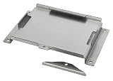 MILD STEEL FLAT FLOOR FRAME MOUNT BATTERY TRAY WITH BATTERY CLIP