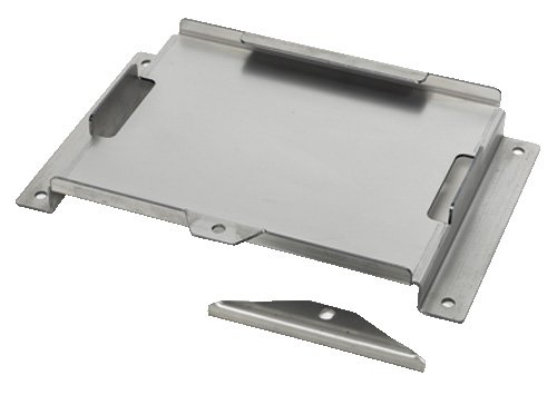 MILD STEEL FLAT FLOOR FRAME MOUNT BATTERY TRAY WITH BATTERY CLIP