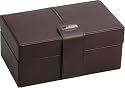Dulwich Brown Leather with Green Lining 3 Piece Watch Box