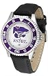 Kansas State Wildcats Suntime Competitor Poly/Leather Band Watch - NCAA College Athletics