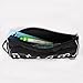 Crosstree Waterproof Zipper Large capacity stationery Pen Pencil Bag for student or Business people with 2pcs free pencil gift. (Music Black)