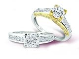 14K Two-Tone Gold Diamond Ring - GH I1 - 0.88 Ct. to 1.25 Ct.