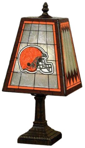 Cleveland Browns 14 Inch Art Glass Lamp