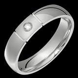 Alexa - Exquisite White Gold Ring Wedding Band - Comfort Fit