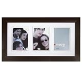 Nexxt Metro Frame, Holds Three 5-Inch-by-7-Inch Photos, White Mat