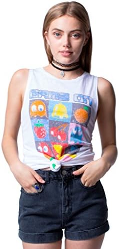 Pac-Man Game On Women's White Tank