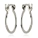 Rhodium Plated Sterling Silver Hoop Earrings image 3