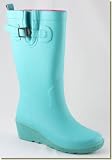 Capelli - Women's Turquoise Wedge Rain Boots