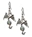 Mystical Gothic Dragon Pewter Earrings Medieval Renaissance Jewelry