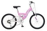 Pacific Cycle Highlander Girl's 20-Inch Dual-Suspension Mountain Bike