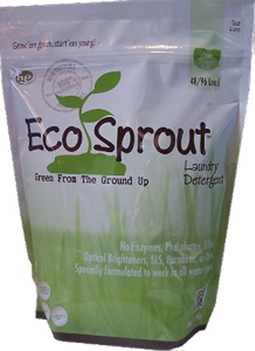 Eco Sprout Laundry Detergent 100% Natural & Biodegradable Safe for Cloth Diapers & Sensitive Skin by Ecoable (Sandalwood/ Vanilla 48 oz 48/96 loads)