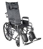 Drive Medical Silver Sport Reclining Wheelchair 18 in.