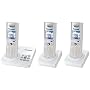 Panasonic KXTG8223 Colour DECT Digital Cordless Telephone Trio with Answer Machine (White)