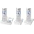 Panasonic KXTG8223 Colour DECT Digital Cordless Telephone Trio with Answer Machine (White)
