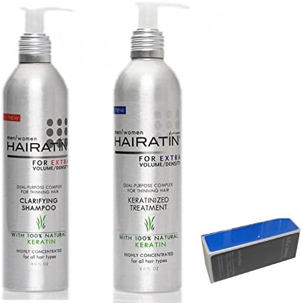 Bundle 3 Items: Hairatin 1x Clarifying Shampoo + Keratinized Treatment +A-viva Beauty Nail buffer