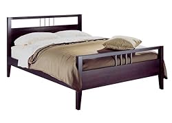 Modus Furniture Queen Nevis Platform Bed, Espresso