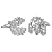 Retro Game Cufflinks, McPac and Ghost Retro, Sterling Silver, handcrafted