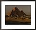 Giza Pyramids from Left- Kings Menkure, Khafre and Khufu National Geographic Collection Framed Art Poster Print by Kenneth Garrett, 22x18