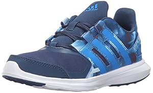 adidas Performance Boys' Hyperfast 2.0 K Running Shoe, Mineral Blue/Shock Blue/White, 4 M US Big Kid
