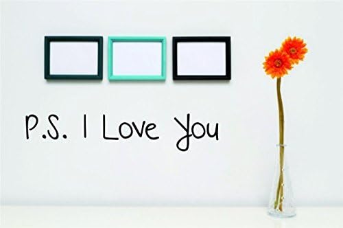 Tall Switch brand Best Selling Cling Transfer: PS I Love You Text Lettering Relationship Memo Wall Sticker Size: 4x12 Inches