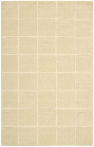 Nourison Westport Squares Ivory 5.0-Feet by 8.0-Feet 100% Wool Room Size Rug