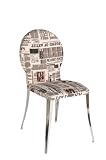 Farid Dining Chair (Fabric/Chrome) x 21.5D)