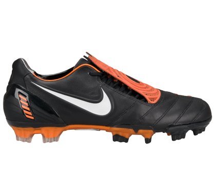 Nike - Chaussure Foot - W. Rooney & W. Sneijder - Nike Total 90 Laser Ii K -Fg - Couleur : Noir / Orange - Taille : 38,5 