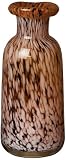 Amber and White 11 3/4" High Blown Glass Vase
