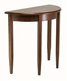 FTS - Exquisite Half Moon Hall Table Antique Walnut Finish 136-190-45