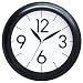 Classic Library Non-Ticking Silent Wall Clock (Black)