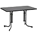 Sieger 233/G Boulevard-Klapptisch, 115 x 70 cm, Stahlrohrgestell eisengrau, Mecalit-Pro-Tischplatte Schieferdekor anthrazit, Tischh�he ca. 72 cm