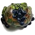Lampwork Glass Bead Round Wine Country Grape