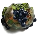 Lampwork Glass Bead Round Wine Country Grape