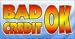 Banner, Vinyl  Bad Credit OK,in Blue, 3' x 10'