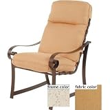 Suncoast Orleans Hi-Back Dining Chair With Cont Welt - Pebble Fram...