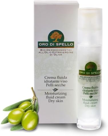 OdS Facial Moisturizing Cream for Stubbornly Dry Skin; Protects Skin Tissues from Moisture Loss with Organic Extra Virgin Olive Oil (50mL)