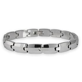 Tungsten Carbide High Polished Men's Link Jewelry Bracelet (Length 7