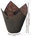 Katgely Brown Tulip Baking Liners - Tulip Cupcake Liner - Pack of 200