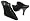 DONALD PLINER MAD BLACK SILK ELASTIC SLIDES SHOES 7 NEW