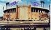 Memorial Stadium 8x8 photo autographed by Baltimore Orioles Brooks Robinson and Jim Palmer