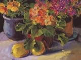 IMAGE OF Primrose ll Beautiful MUSEUM WRAP CANVAS Print with Added BRUSHSTROKES Shari White 17x13