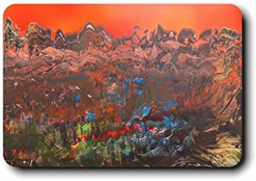 ABC Pillow cover Aerosol spray paint on gloss paper semi-abstract painting Doormat,Indoor/Outdoor Floor Mat 18x30inch