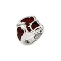 Red Stingray Sterling Silver Ring