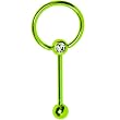 Green Electro Titanium Door Knocker Barbell Tongue Ring