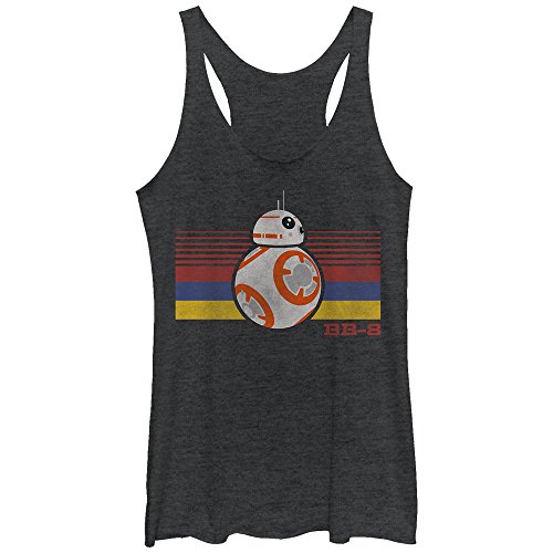 Star Wars BB-8 Retro Stripes Womens Graphic Racerback Tank