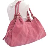 Red Suede Handbag, Large Faux Suede Urban Hobo Handbag