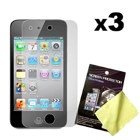 Cbus Wireless Three LCD Screen Guards Protectors for Apple iPod Touch 4 4G 4th Gen by 